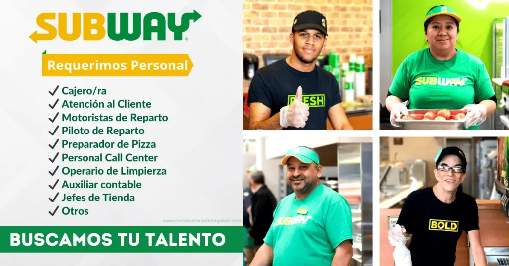 🌯 ¡Únete a la familia Subway! 🌟