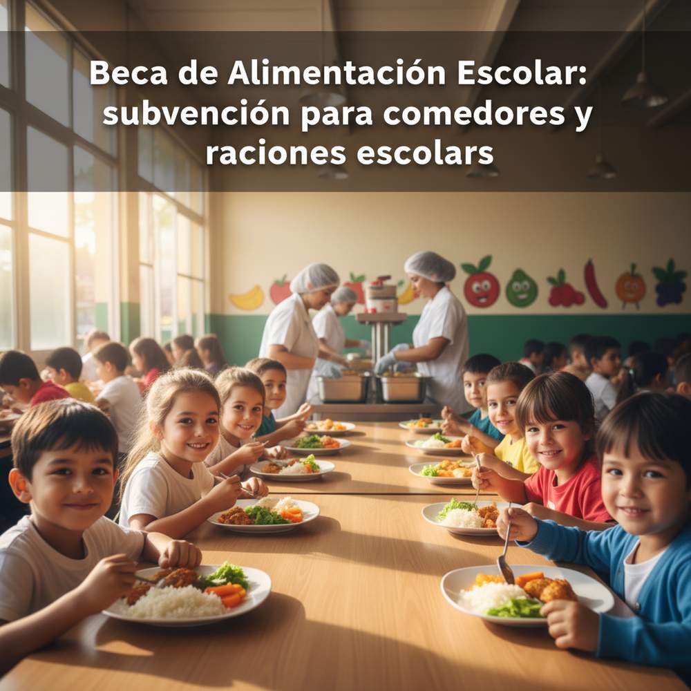 Beca de Alimentación Escolar: subvención para comedores y raciones escolares