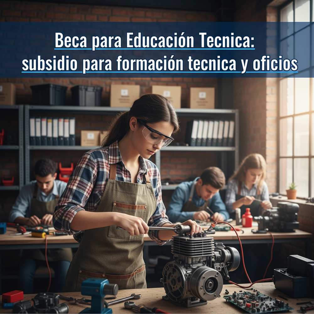 Beca para Educación Técnica: subsidio para formación técnica y oficios